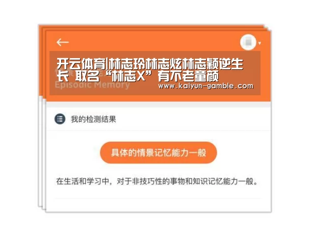 开云体育|林志玲林志炫林志颖逆生长 取名“林志X”有不老童颜(图1) 开云官网